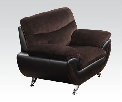 Picture of Modern Wilona Chocolate Black Fabric Chair 