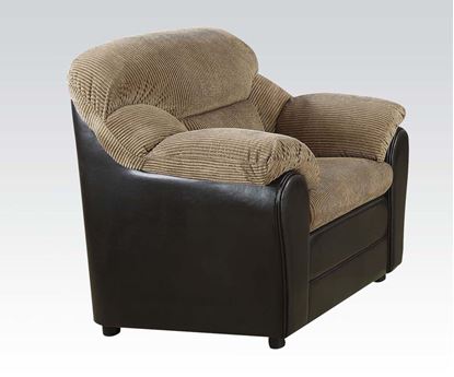 Picture of Modern Connell Brown Corduroy Espresso Chair 