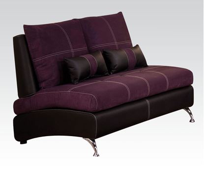 Picture of Jolie Purple Living Room Loveseat W/2 Pillows