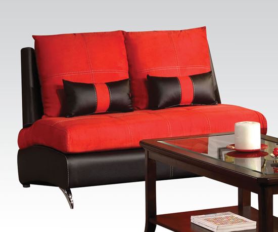 Picture of Jolie Red Living Room Loveseat W/2 Pillows