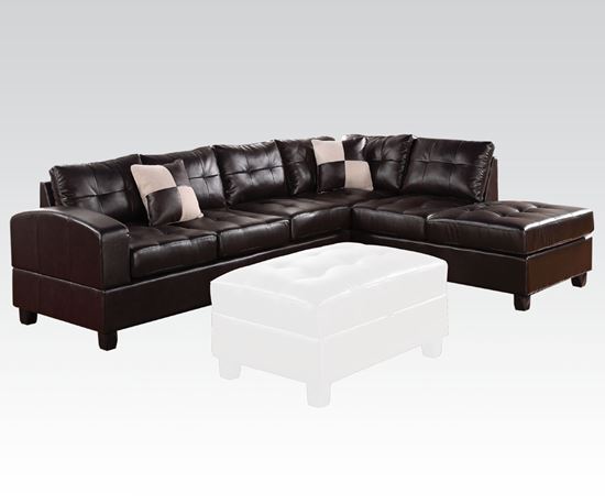 Picture of Kiva Espresso Bonded Leather Match Right Facing Sectional Sofa