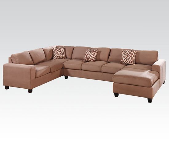 Picture of Dannis Reversible Sectional Sofa Saddle Microfiber 
