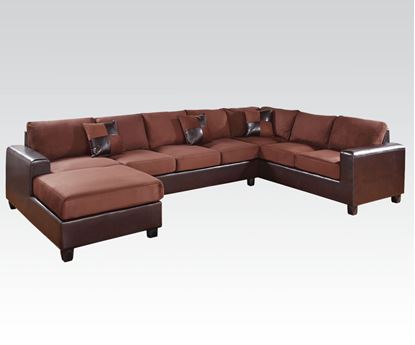 Picture of Dannis Reversible Sectional Sofa in Chocolate 
