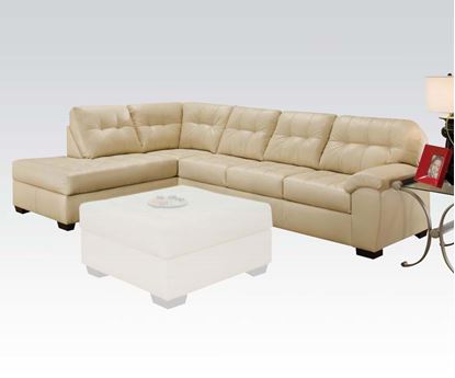 Picture of Natural Bonded Leather Left Facing Sectional