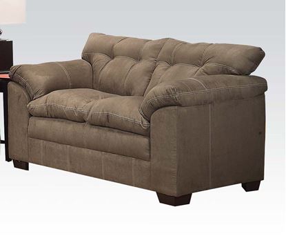 Picture of Lucille Contemporary Sage Microfiber Fabric Loveseat 