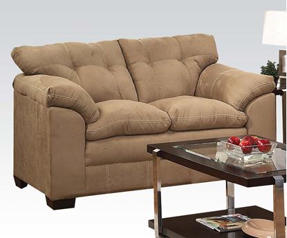 Picture of Lucille Simmons Velocity Latte Microfiber Loveseat