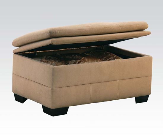 Picture of Lucille Simmons Velocity Latte Microfiber ottoman  50360