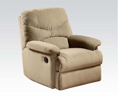 Picture of Arcadia Beige Microfiber Fabric Motion Recliner Chair