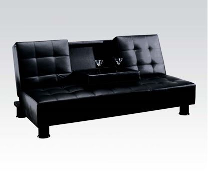 Picture of Monticello Adjustable Sofa Set in Black Polyurethane Finish