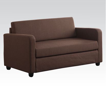 Picture of Conall Adjustable Sofa in Chocolate Fabric