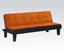 Picture of Upholstery Fabric Adjustable Futon Sofa Bed in Orange Finish