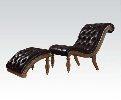 Picture of 2Pc Pk Bl Chair W/Ottoman  W/P2
