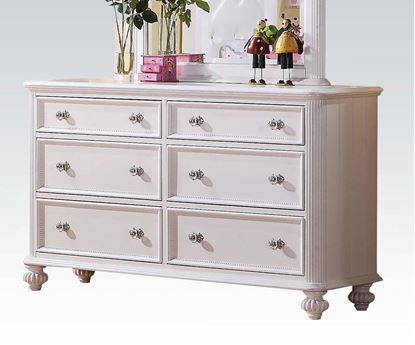 Picture of Athena White Finish 6 Drawers Dresser