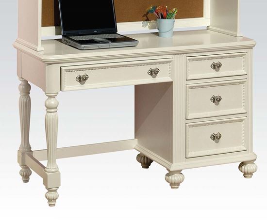 Picture of Athena White Finish 4 Drawer Youth Computer Desk