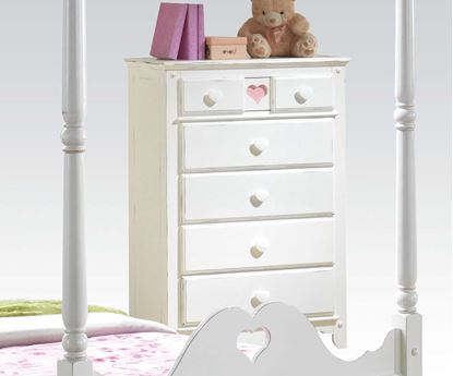 Picture of Sweetheart White Finish Youth Chest 