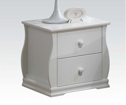 Picture of Nebo White Wave Shaped 2 Drawersl Nightstand