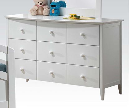 Picture of San Marino Transitional 9 Drawer Dresser in White Finish