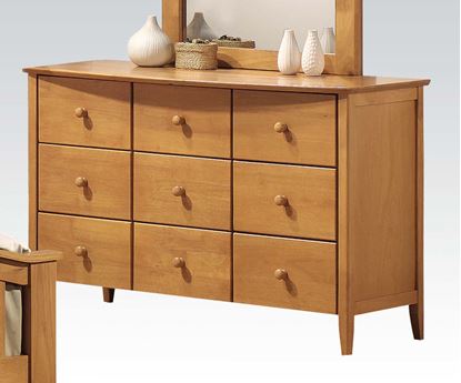 Picture of San Marino Transitional 9 Drawer Dresser in Maple finish