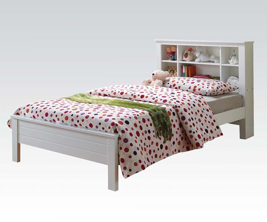 Picture of Yara White Finish Twin Size Bed Twin Bed