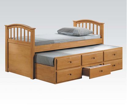 Picture of Maple Twin Captain Bed & Trundle 3Ctn  W/P2