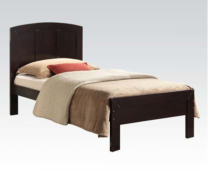 Picture of 41 Inch High Back Youth Twin Bed in Wenge Finish