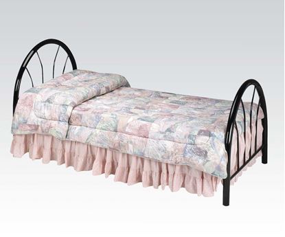 Picture of Black Twin Size Headboard and Footboard 