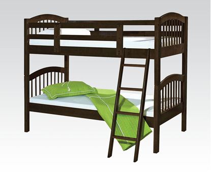 Picture of Modern Espresso Twin Twin Bunk Bed 