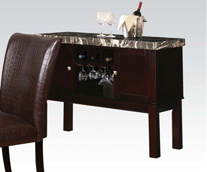 Picture of Black Faux Marble Top Server