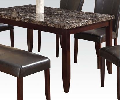 Picture of Idris Faux Marble Top Dining Table in Espresso Finish
