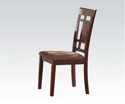 Picture of 2 Pcs. Espresso & Chocolate Microfiber Side Chair  (Set of 2)