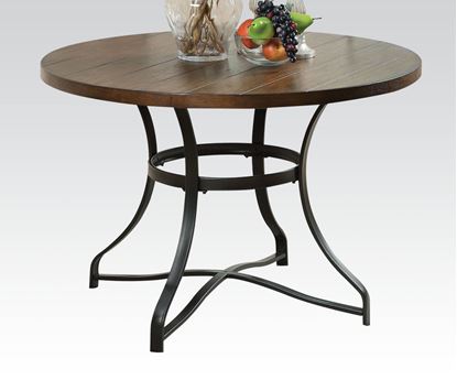 Picture of Jassi Wood Top Dining Table with Metal legs 