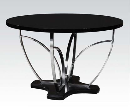 Picture of Danny Modern Round Black Chrome Dining Table
