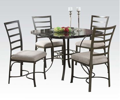 Picture of Wal Faux Marble Top 5pc Pack Dining Table Set     45