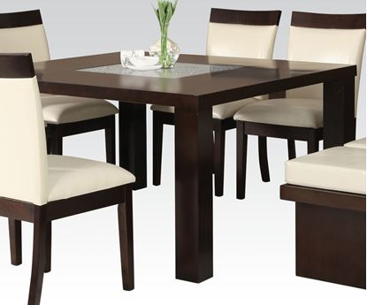 Picture of Keelin spresso Finish / Beige Pu Dining Table