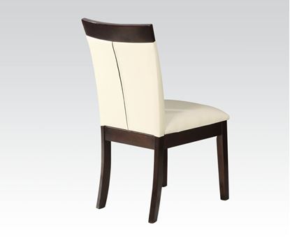 Picture of Modern 2 Pcs. Espresso Beige PU Side Chair    (Set of 2)