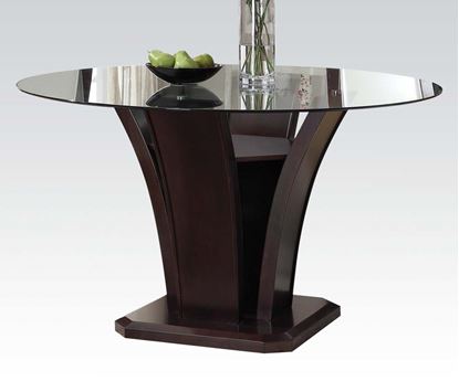 Picture of Malik Espresso Finish Glass Top Dining Table