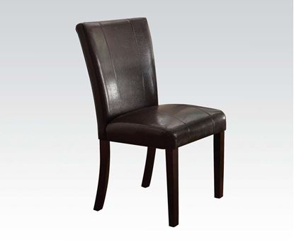 Picture of 2 Pcs. Espresso PU Side Chair  (Set of 2)