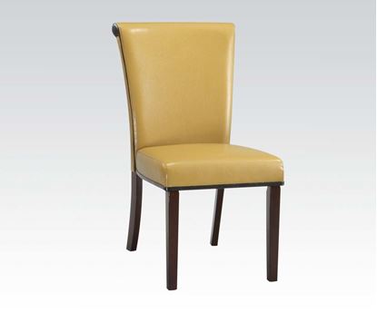 Picture of 2 Pcs. Mustard PU Finish Side Chair    (Set of 2)