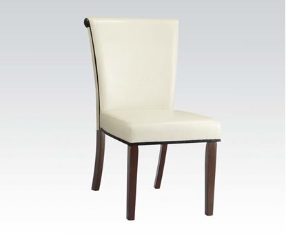 Picture of 2 Pcs. Ivory PU Finish Side Chair    (Set of 2)