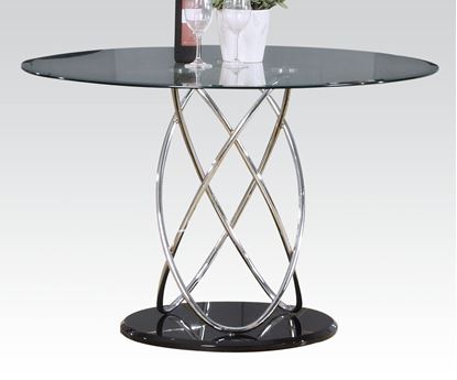 Picture of Deron Chrome & Black Finish Dining Table
