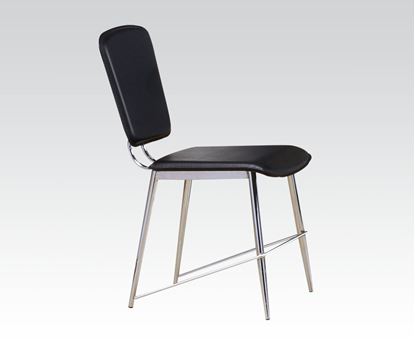 Picture of Deron Chrome & Black Finish 2 Pcs. Side Chair    (Set of 2)