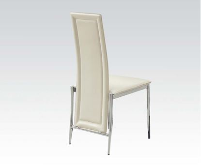 Picture of Riggan 2 Pcs. Side Chair in Chrome and Cream PU Finish    (Set of 2)