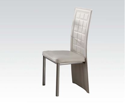 Picture of Abbie 2 Pcs. White PU Side Chair    (Set of 2)