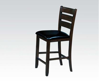 Picture of 2 Pcs. Espresso Counter Height Chair  (Set of 2)