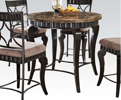 Picture of Galiana Brown Marble Top Counter Height Table