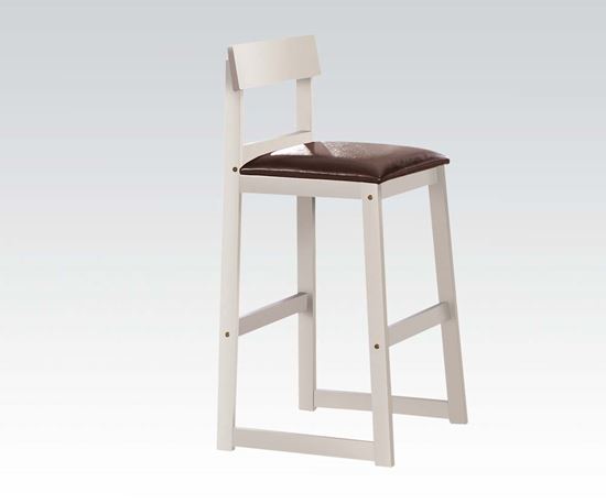 Picture of Hallie 2 Pcs. Bar Stool in White Finish     (Set of 2)