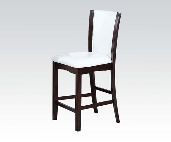 Picture of Malik 2 Pcs. Espresso & White PU  Counter Height Chair    (Set of 2)