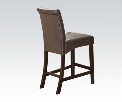 Picture of Counter Height Chair in Espresso Bycast PU Finish Set of 2    (Set of 2)