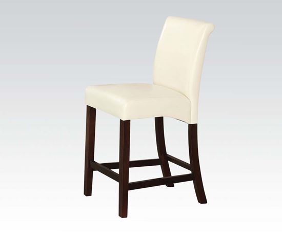 Picture of Counter Height Chair in Ivory Bycast PU Finish Set of 2    (Set of 2)
