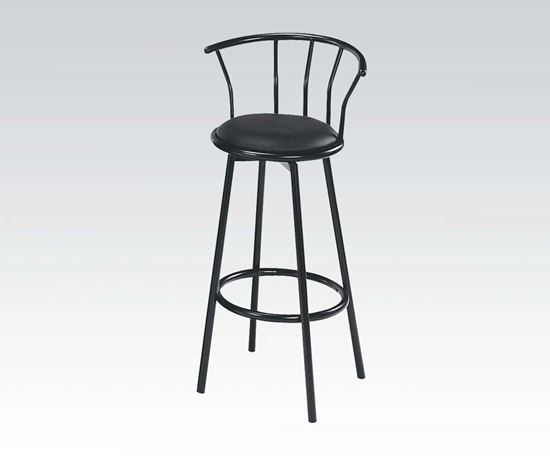 Picture of Cucina Black Finish 2 Pcs. Swivel Bar Chairs by    (Set of 2)